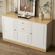 Sideboard , Drei Türen ,Doppelschubladen ,Geeignet für Wohn- und Esszimmer ,Multifunktionales Aufbewahrungsmöbel.