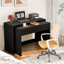 Regalschreibtisch + Kommode-2-in-1 Kompaktschreibtisch, ausziehbar,der gesamte Tisch ist aus 1,8 cm starkem Holz gefertigt, mit Rollen
