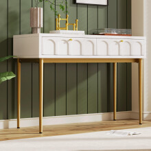 Schminktisch mit 2 Schubladen 76.5cm Höhe ,Kommode Schlafzimmer Highboard Weiss Sideboard Schubladenkommode Kommode für Schlafzimmer, C