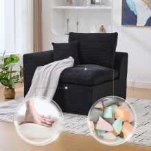 Modernes minimalistisches Stoffsofa Einzelsitzer-Wohnzimmersofa Weicher und bequemer Sessel Mit Kissen Lieferbar mit Kissen Freizeitsof
