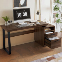135 x 54 cm moderner Schreibtisch im minimalistischen Stil, MDF-Schreibtischplatte mit hochwertigem Stahlrohr, super belastbar, multifu