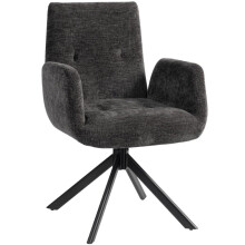 Polstersessel, Akzentsessel, modernes Design, drehbar, bis 120 kg, Schwarz
