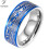 Tioneer wolframkarbidring med floddamaskusdesign 8 mm 2