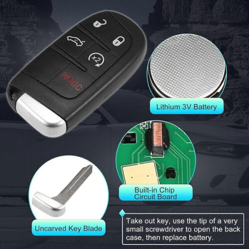 M3N40821302 433Mhz 46 Chip Replacement Keyless Entry Remote Car Key 2