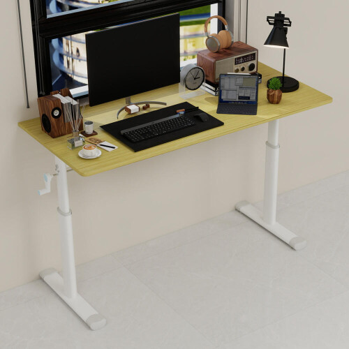 Adjustable Study Desk for Kids & Adults – Height-Adjustable, Multi-Purpose Home/Office Desk, Compact Design