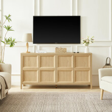 Moderner Sideboard Aufbewahrungsschrank mit Tip-On Öffnung, Soft-Close Scharnieren und kippsicherer Wandhalterung, Schlafzimmer Kommode