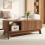 Couchtisch mit Hubfunktion, Wellenoptik, offenes Seitenfach, MDF-Material, Moderner Stil 2