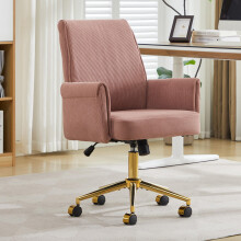Höhenverstellbarer Bürodrehstuhl mit mittelhoher Rückenlehne, gestreiftem Bezugsstoff und ergonomischer Form – die ideale Wahl für Arb
