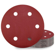 6 Hole 220mm Wall Sander Sandpaper Woodworking Metal Grinding Disc Abrasive Polishing Tool Sanding Discs(240 Grit,30pcs)
