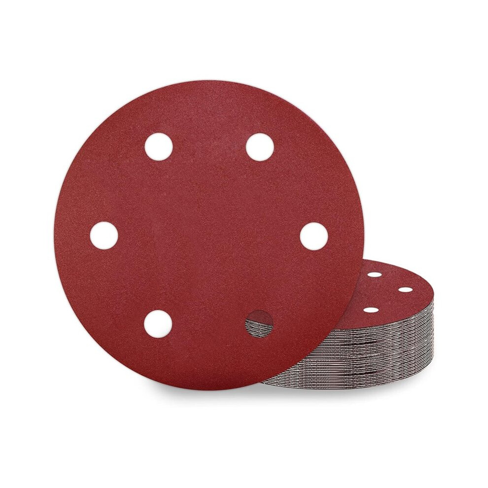 6 Hole 220Mm Wall Sander Sandpaper Woodworking Metal Grinding Disc Abrasive Polishing Tool Sanding Discs(240 Grit,30Pcs) 4711907263585