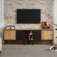 160 x 36,5 x 45 cm TV-Schrank für das Wohnzimmer mit 4 Fächern,lowboards Mit 7 Stützbeinen,Wohnzimmerschrank im modernen minimalistisch