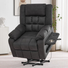 Electric Adjustable TV Chair, Standing Aid Massage Chair with Massage, Heat Function, Senior Chair, Recliner with Footrest, 2 Side Pock