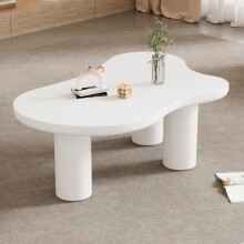 (previous sku:N625P256509510W) Unregelmäßiger Couchtisch in Wolkenform, 107cm Länge, 66cm Breite, 40.5cm Höhe, MDF-Tischplatte und PVC-