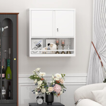 Tall 2-Door Metal Storage Cabinet with Adjustable Shelves, Steel Kitchen Pantry Cabinet for Kitchen, Living Room, Dining Room & Office