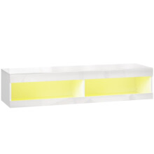 TV Schrank, Hängendes TV Lowboard mit RGB LED-Beleuchtung in 16 Farben, TV Ständer mit offenen Stauraum, für 55-60 Zoll Fernseher, für