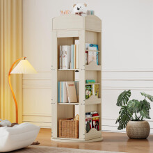 Drehbares Bücherregal, Standregal, Bilderbuchregal mit 360-Grad-Drehfunktion, Lagerregal für Kinder und Erwachsene, multifunktionales B
