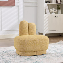 Kuscheliger Bunny-Ear- Stoff-Ottoman-fix gepolsterter Hocker mit niedlichen Ohren, ohne Stauraum, nicht abnehmbar