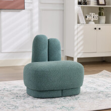 Kuscheliger Bunny-Ear- Stoff-Ottoman-fix gepolsterter Hocker mit niedlichen Ohren, ohne Stauraum, nicht abnehmbar