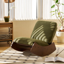 Comfortable Glider Rocking Chair, High-Quality Upholstery Glider Chair, Solid Wood Frame, Perfect for Multiple Settings Accent Reading
