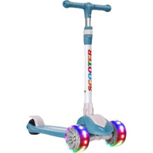 Blue Global kinder driewieler/step met LED-verlichting, gemonteerd