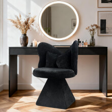 Vanity-Stuhl mit Schmetterlingsrückenlehne, drehbarer Akzentstuhl, Esszimmerstühle, Make-up-Hocker fürs Schlafzimmer-Pflegemobil, geeig