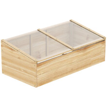 Gewächshaus Holz Frühbeetkasten, Treibhaus & Garten Pflanzkasten-System, 100x50x35 cm, Natur, Tanne, PC-Platte