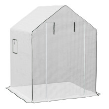 Ersatzfolie Gewächshausfolie mit UV-Schutz, Seitenfenster, Rolltür, Ersatzabdeckung, PE-Folie für Tomatenhaus, Treibhaus, Weiß, 140 x 1