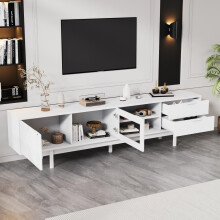 200*40*50.5 cm moderner einfacher Fernsehschrank, Lowboard Mit 2 Türen und 2 Schubladen,TV-Ständer mit großem Stauraum,Wohnraumschrank