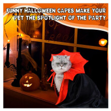 Hondenkostuum Halloweenkostuums voor Honden: Vampiermantel, Heksencape, Halloweenkostuums voor Huisdieren, Geschikt voor Kleine Honden en Katten S