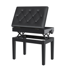 Klavierbank mit Stauraum und Höhenverstellung 54,5x33x48-58cm, ideal als Schminkhocker für Musikliebhaber