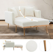 Moderne Stil Sessel, verstellbare Rückenlehne Sessel Liegestuhl, Klappsofa Stuhl, geeignet für Wohnzimmer Schlafzimmer Studie Zimmer Se