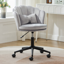 Modernes Design: Ankleidestuhl, Bürostuhl, blütenblattförmige Rückenlehne, schmetterlingsförmiges Lendenkissen, höhenverstellbar, weich
