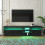 Schwarz  moderner TV-Schrank, helles Panel, variable LED-Beleuchtung, Wohn- und Esszimmer 180cm 1