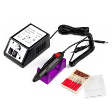 Lima de uñas eléctrica - Lima de uñas eléctrica con accesorios, color blanco.