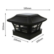 Hochwertige 2er-Packung Solar-Zaunpfostenlampen mit Scheinwerfer für den Garten