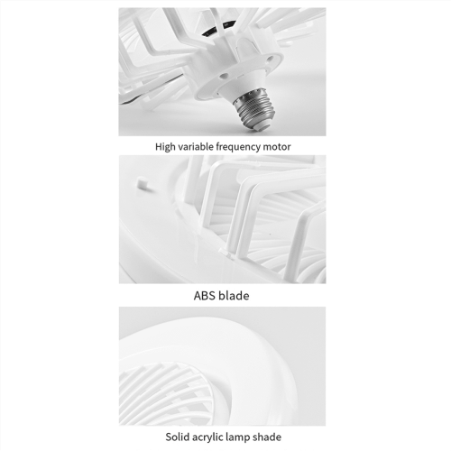 Deckenventilator mit Beleuchtung E27, dreifarbige Fernbedienung 1