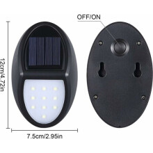 Solar-Außenleuchte, 2er-Pack, 10 LED-Solarwandleuchte, IP65