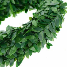 7,5 inch kunstbloemen, slinger van rotanzijde, groene bladeren