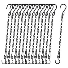 Chain for Hanging Plants,15pcs Black Hanging Chain, Small Hanging Basket Chain Kits for Basket Extender Porch Wind Chime