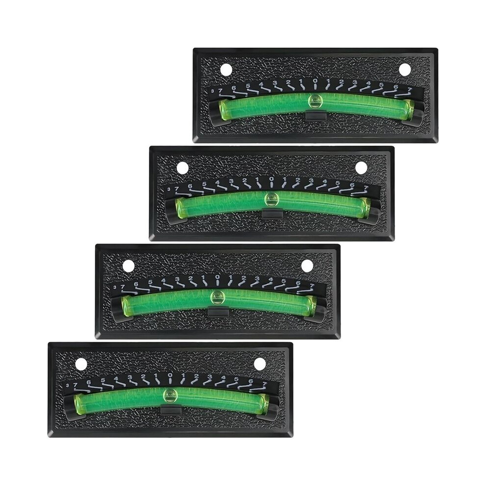 4Pcs Rv Horizontal Bubble Scale Horizontal System, High Visibility Bubble Meter For Camping Vehicles, Trailers Green/White 4713070241292