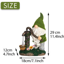 29 cm tuinkabouter, tuinbeeld voor buiten, grote grappige kabouter