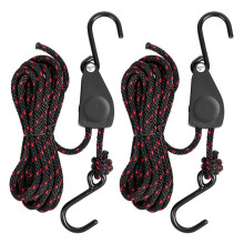 2PCS Tie Down Straps, Adjustable Canoe Bow and Stern Ratchet Rope, Heavy Duty Kayak Accessories