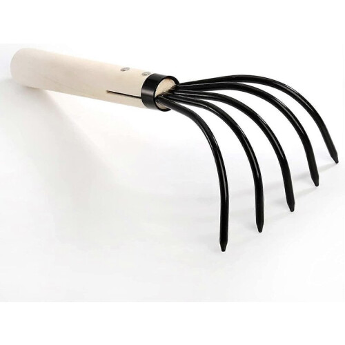 Broca de 5 dentes com cabo curto de madeira 2