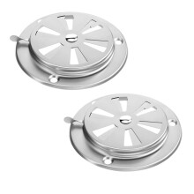 2 Pcs BBQ Smoker Air Vent Set Closable Vent for BBQ Grill Stove Smoker Exhaust Vents Replacement Parts