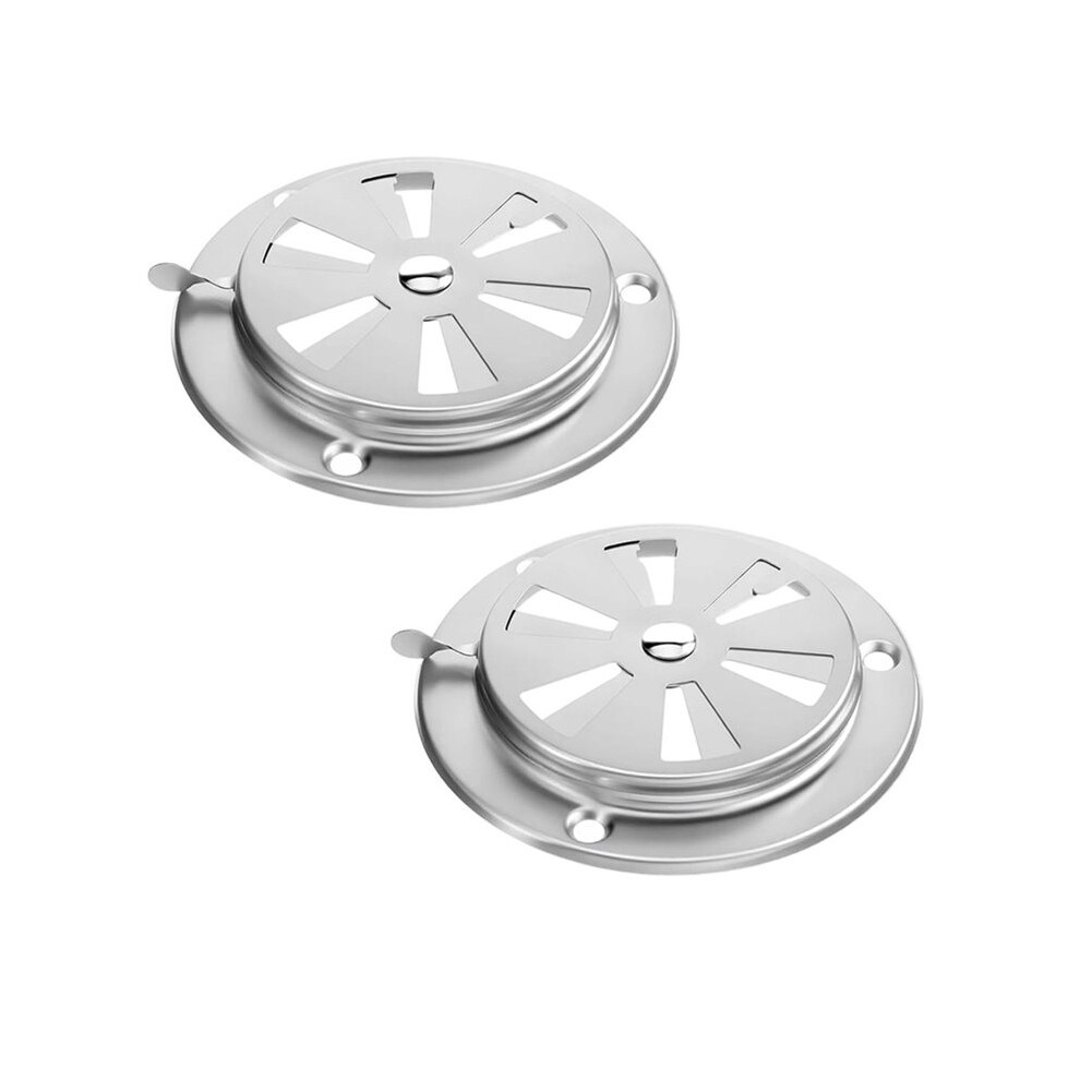 2 Pcs Bbq Smoker Air Vent Set Closable Vent For Bbq Grill Stove Smoker Exhaust Vents Replacement Parts 4713156372513