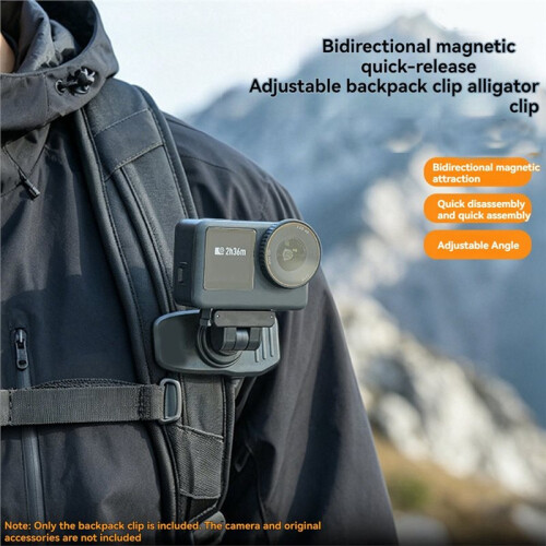 Magnetic Backpack Clip Clamp Quick Release Rotatable Camera Mount Stable Adjustable Holder for  Osmo /Action 6 2
