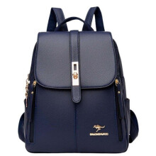 Damenrucksack blau, Kunstleder – klassisch, bequem für die Stadt