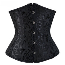 Corsé negro floral Bestcorse XS 6XL, tallas grandes, entrenador de cintura.
