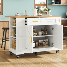 Moderne Kücheninsel, Küchenschrank, buffetschrank, Speisewagen mit Holzmaserung, buffetschrank, Multifunktionale Esstisch mit Speicherr