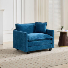 Cloud Sofa Single Seat (Ottoman is not included),Modern Sectional Couch, for Living Room Bedroom and Apartment,Comfy Double Layer Uphol